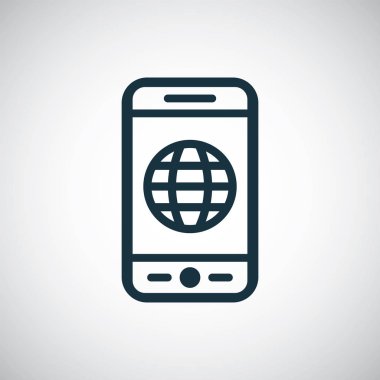 web ve Ui için akıllı telefon küre simgesi