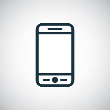 beyaz arka planda web ve Ui için akıllı telefon simgesi