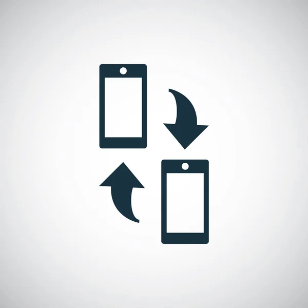 Icona di trasferimento smartphone per il web e l'interfaccia utente su sfondo bianco — Vettoriale Stock