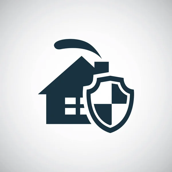 Home Security Shield-pictogram voor web en UI op witte achtergrond — Stockvector