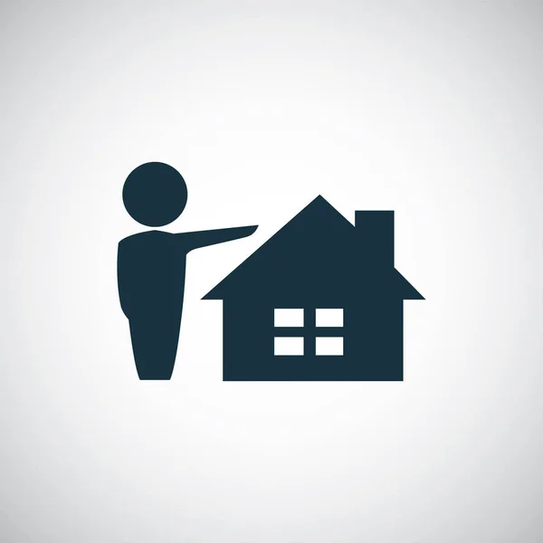 Icona di sicurezza della persona a casa per il web e l'interfaccia utente su sfondo bianco — Vettoriale Stock