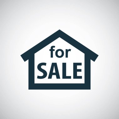 beyaz arka plan üzerinde web ve Ui için satılık simge için ev