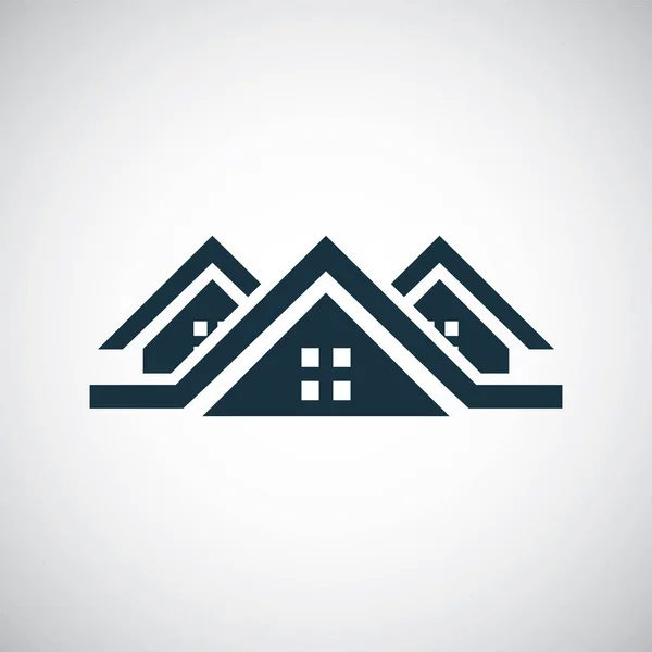 3 huizen pictogram voor web en UI op witte achtergrond — Stockvector