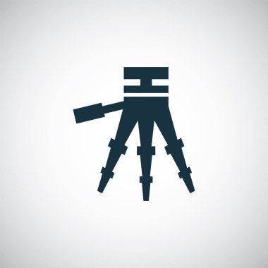 beyaz arka plan üzerinde web ve Ui için tripod simgesi