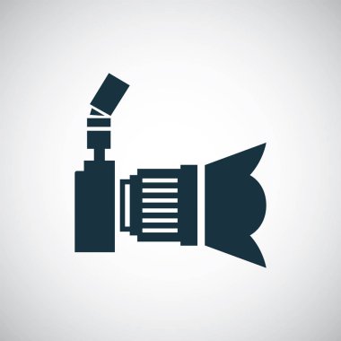 beyaz arka plan üzerinde web ve Ui için dslr simgesi