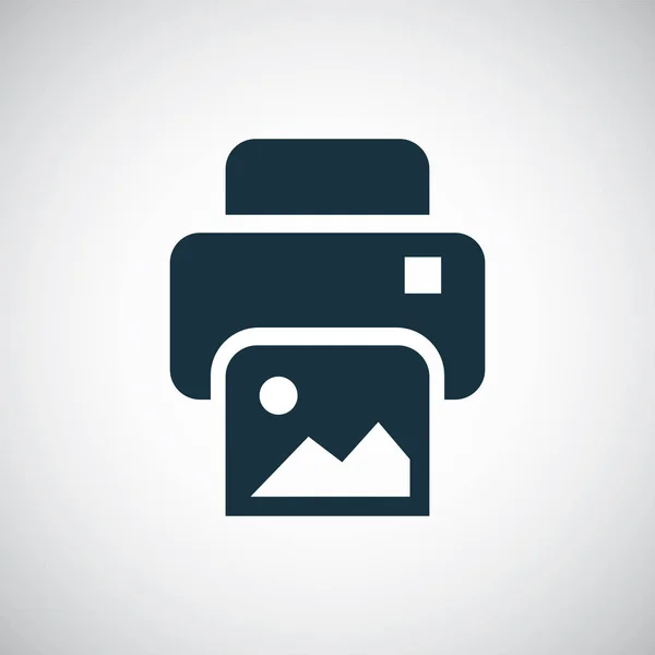 Foto-Drucker-Symbol für Web und UI auf weißem Hintergrund — Stockvektor