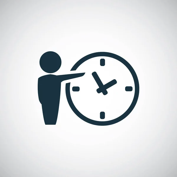 Business man time watch icon for web and UI on white background — стоковый вектор