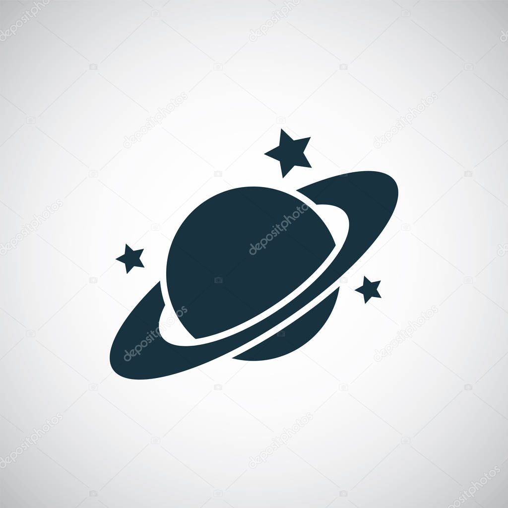 planet icon for web and UI on white background