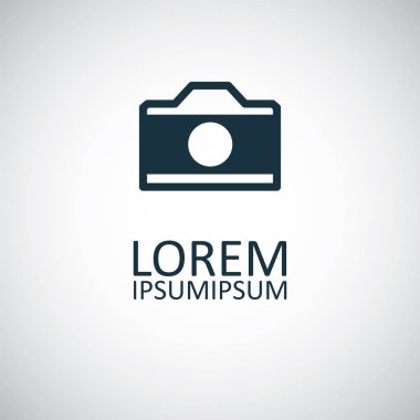beyaz arka planda web ve Ui için fotoğraf makinesi simgesi