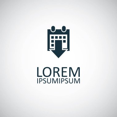 takvim ok simgesi. beyaz arka plan üzerinde web ve Ui için