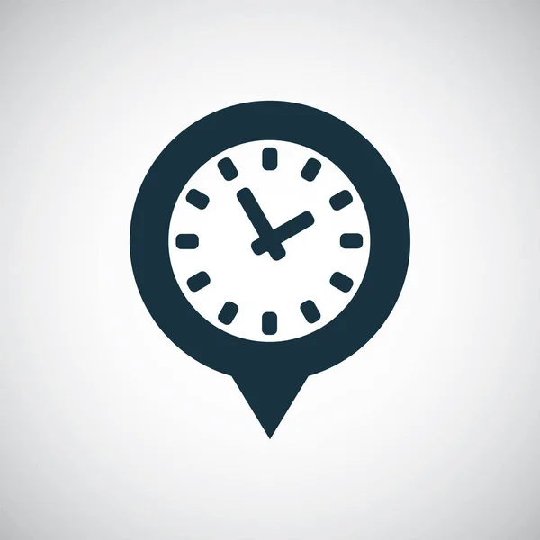 Time PIN-pictogram voor web en UI op witte achtergrond — Stockvector