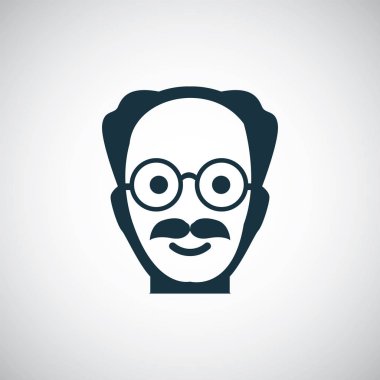 beyaz arka plan üzerinde web ve Ui için bilim adamı simgesi