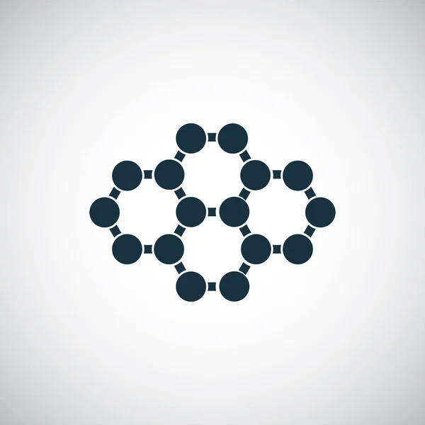 Icona molecolare per web e interfaccia utente su sfondo bianco — Vettoriale Stock