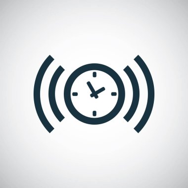 beyaz arka plan üzerinde web ve Ui için zaman alarmı simgesi