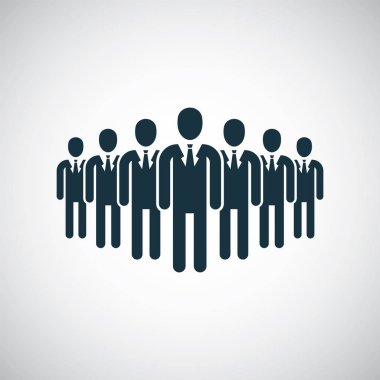 beyaz arka plan üzerinde web ve Ui için iş ekibi simgesi