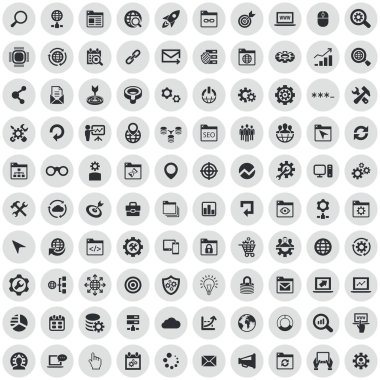 seo 100 simgeleri evrensel web ve Ui için ayarlayın.