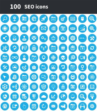 seo 100 simgeleri evrensel web ve Ui için ayarlayın.