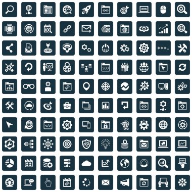 seo 100 simgeleri evrensel web ve Ui için ayarlayın.