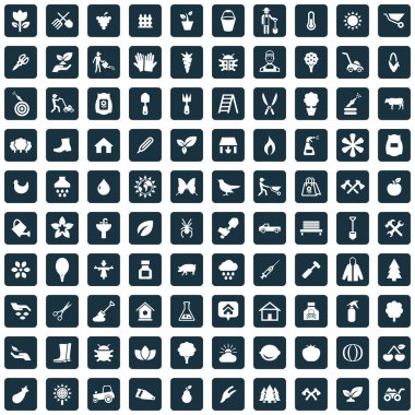 bahçe 100 simgeler evrensel web ve Ui için ayarlayın.