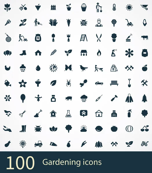 Κηπουρική 100 εικονίδια καθολικό σύνολο για το Web και UI. — Διανυσματικό Αρχείο