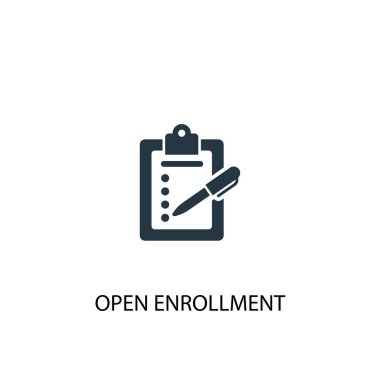 Open Enrollment icon. Simple element illustration. Open Enrollment concept symbol design. Can be used for web clipart