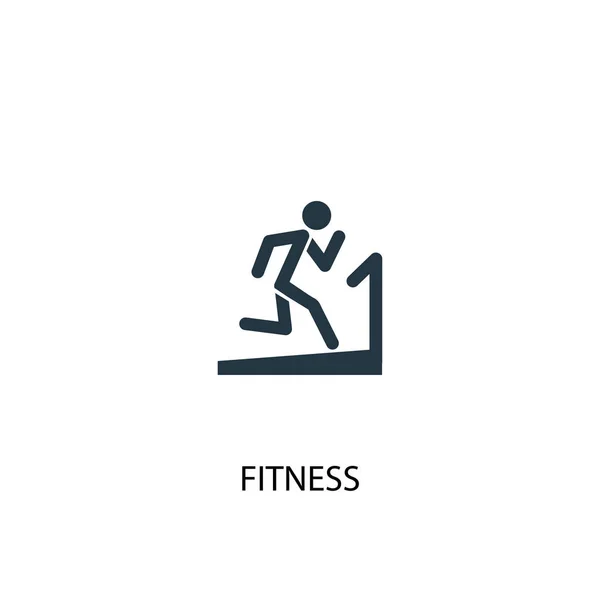 Ícone de fitness. Ilustração de elemento simples. design de símbolo de conceito de fitness. Pode ser usado para web — Vetor de Stock