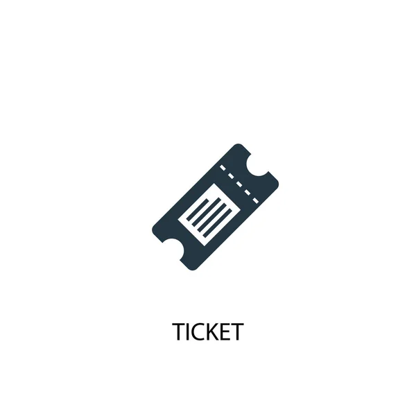 Bilet simgesi. Basit eleman çizimi. Bilet kavramı sembol tasarımı. Web için kullanılabilir — Stok Vektör