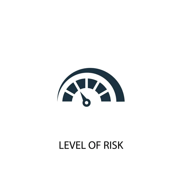 Ikon för risk nivå. Enkelt element illustration. Nivå av risk koncept symbol design. Kan användas för webb — Stock vektor