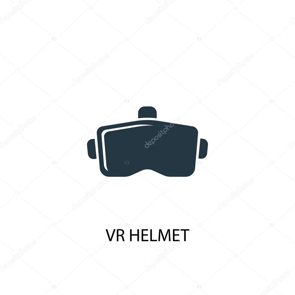 VR helmet icon. Simple element illustration. VR helmet concept symbol design. Can be used for web