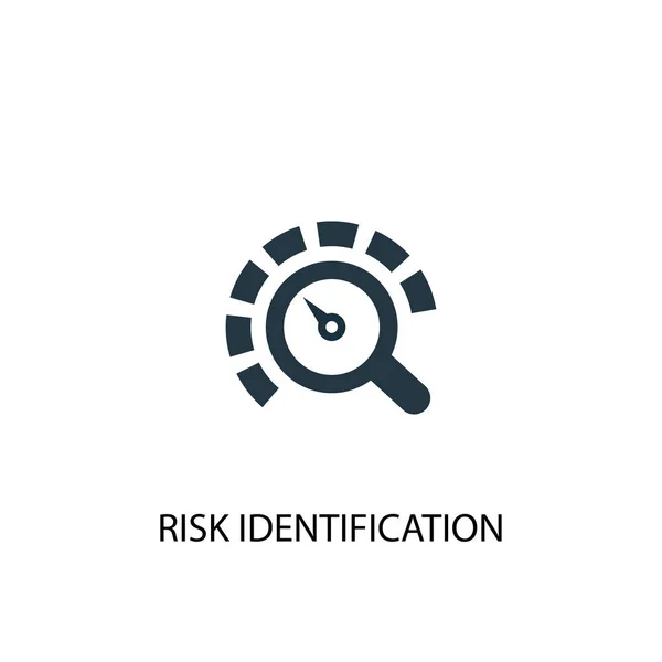 Reisk Identification icon. Простая иллюстрация элемента. Дизайн символа идентификации риска. Может быть использован для веб — стоковый вектор