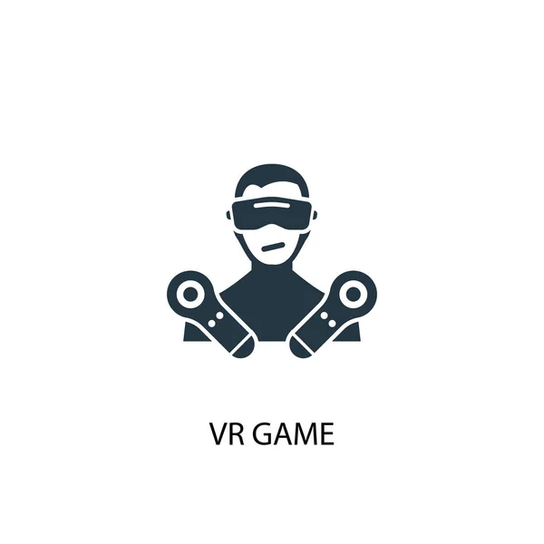 Icono del juego VR. Ilustración de elementos simples. Diseño de símbolo de concepto de juego VR. Puede ser utilizado para la web — Archivo Imágenes Vectoriales