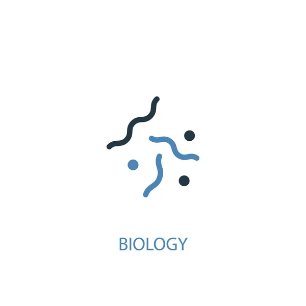 Konsep biologi 2 ikon berwarna. Ilustrasi elemen biru sederhana. biologi konsep desain. Dapat digunakan untuk web dan mobile - Stok Vektor