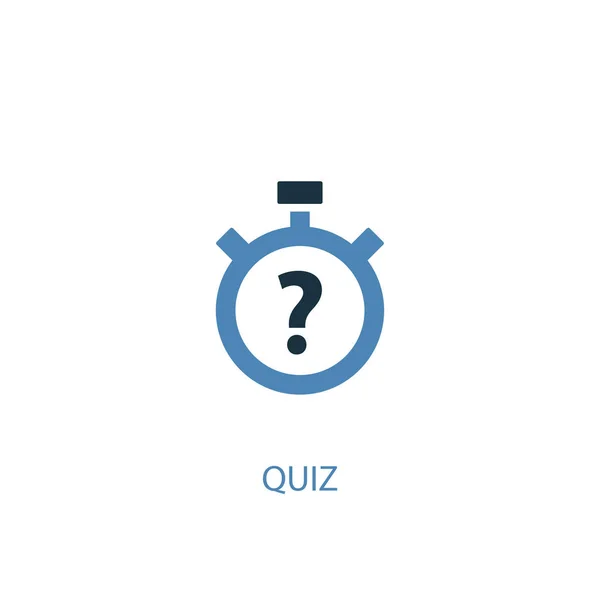 Quiz kavramı 2 renkli simge. Basit mavi eleman illüstrasyon. quiz kavramı sembol tasarımı. Web ve mobil cihazlar için kullanılabilir — Stok Vektör