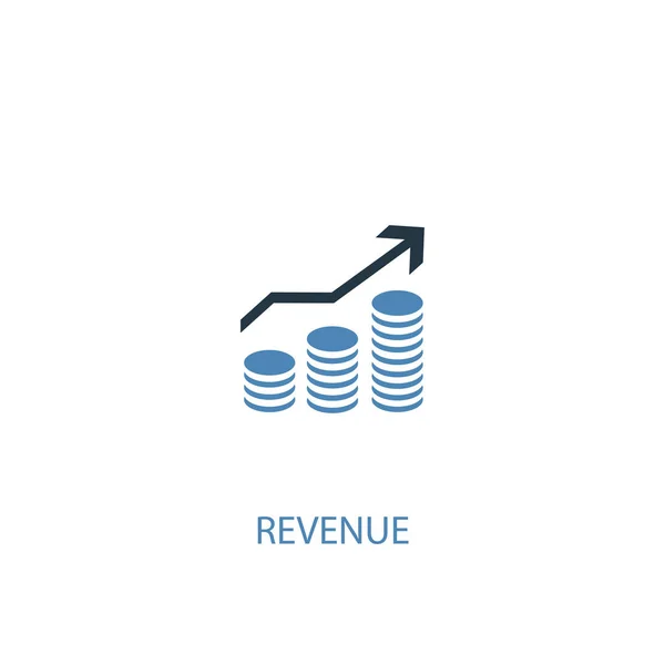 Omzet concept 2 gekleurd pictogram. Eenvoudige illustratie van het blauwe element. opbrengst concept symbool ontwerp. Kan gebruikt worden voor web en mobiel — Stockvector