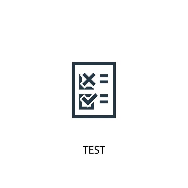 Ikonę testu. Prosta ilustracja elementu. projektowania symbolu koncepcji testu. Może być używany do sieci — Wektor stockowy