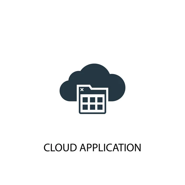 Icône de l'application Cloud. Illustration d'élément simple. Conception de symbole de concept d'application Cloud. Peut être utilisé pour le web — Image vectorielle