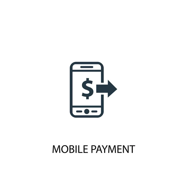 Ícone de pagamento móvel. Ilustração de elemento simples. Design de símbolo de conceito de pagamento móvel. Pode ser usado para web — Vetor de Stock