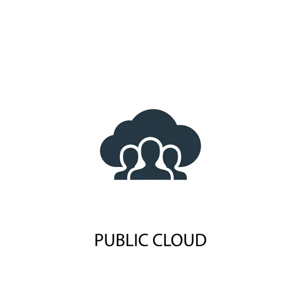 public cloud icon. Simple element illustration. public cloud concept symbol design. Can be used for web