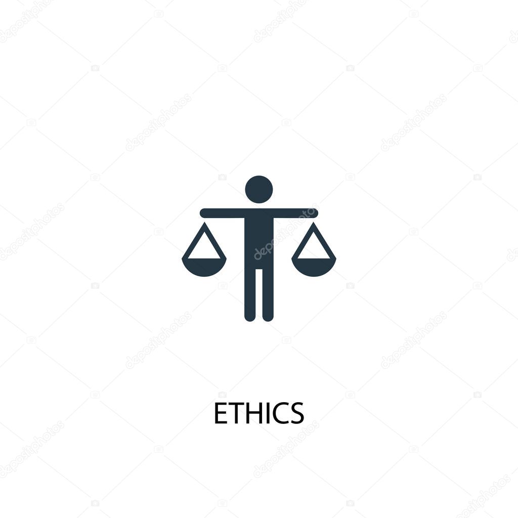 ethics icon. Simple element illustration. ethics concept symbol design. Can be used for web