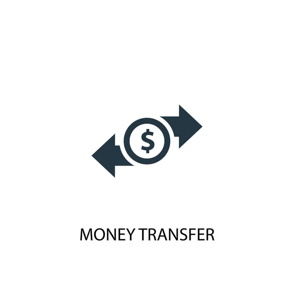 Icono de transferencia de dinero. Ilustración de elementos simples. concepto de transferencia de dinero diseño de símbolo. Puede ser utilizado para la web — Archivo Imágenes Vectoriales