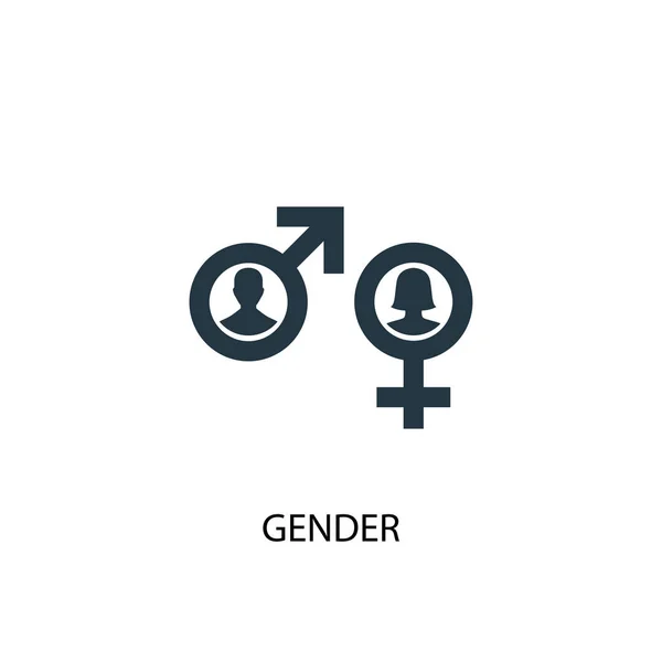 Cinsiyet simgesi. Basit eleman çizimi. Cinsiyet kavramı sembol tasarımı. Web için kullanılabilir — Stok Vektör