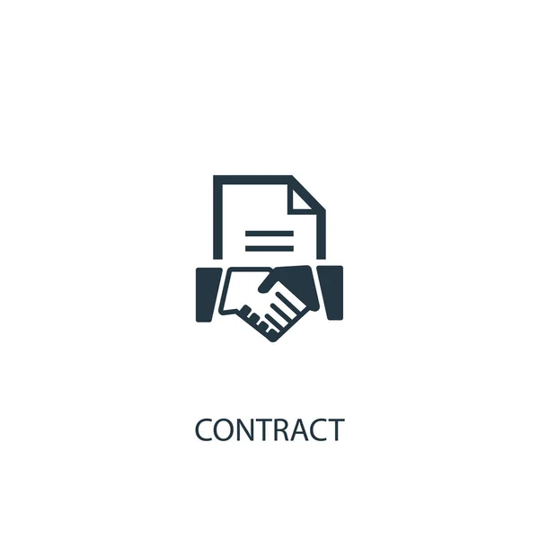 Icona del contratto. Illustrazione semplice elemento. design del simbolo del concetto di contratto. Può essere utilizzato per il web — Vettoriale Stock
