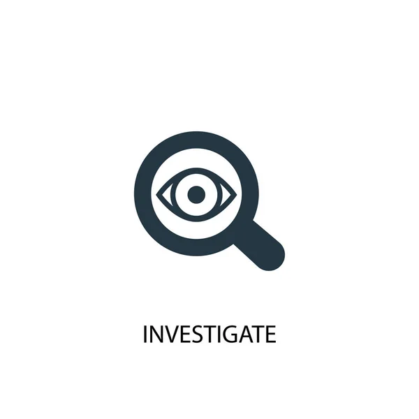 Investigate icon. Simple element illustration. investigate concept symbol design. Can be used for web — Stock Vector