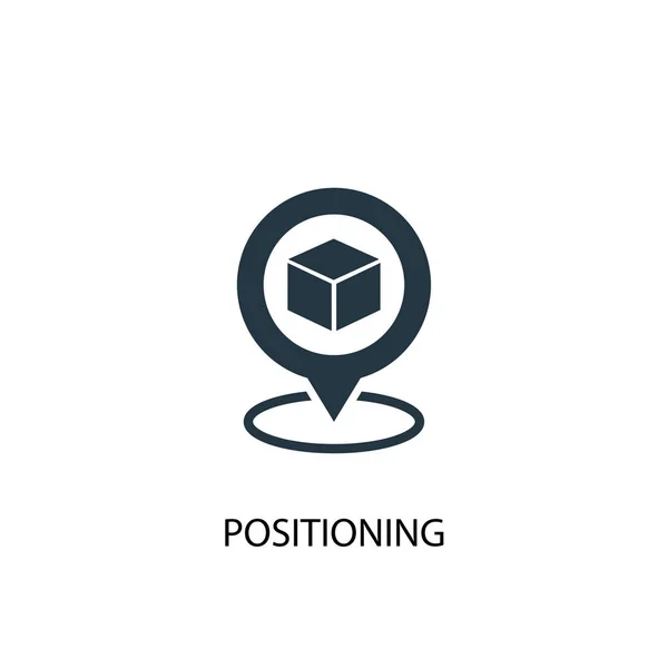 Positioneringsikonen. Enkelt element illustration. Positionering koncept symbol design. Kan användas för webb — Stock vektor