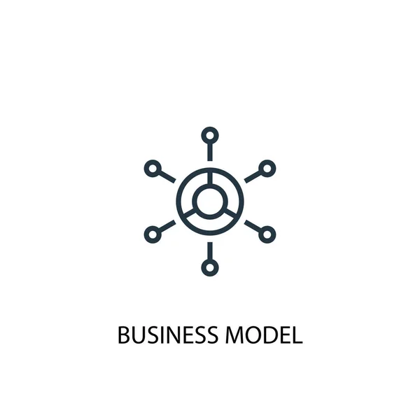 Ícone de modelo de negócio. Ilustração de elemento simples. design de símbolo de conceito de modelo de negócio. Pode ser usado para web — Vetor de Stock