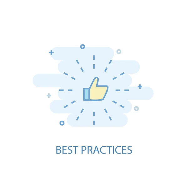 Best Practices line concept. Simple line icon, colored illustration. Best Practices symbol flat design. Can be used for — Stock Vector