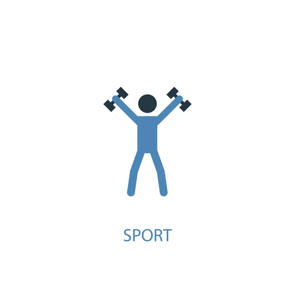 Conceito de esporte 2 ícone colorido. Ilustração simples do elemento azul. design de símbolo de conceito de esporte. Pode ser usado para web e mobile — Vetor de Stock