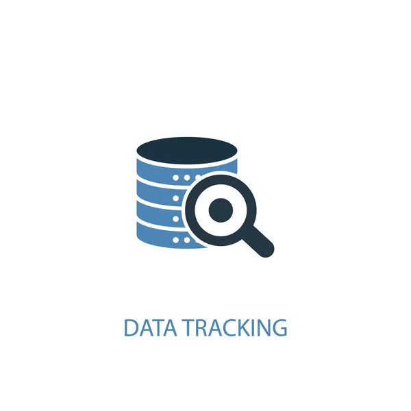 data tracking concept 2 colored icon. Simple blue element illustration. data tracking concept symbol design. Can be used for web and mobile