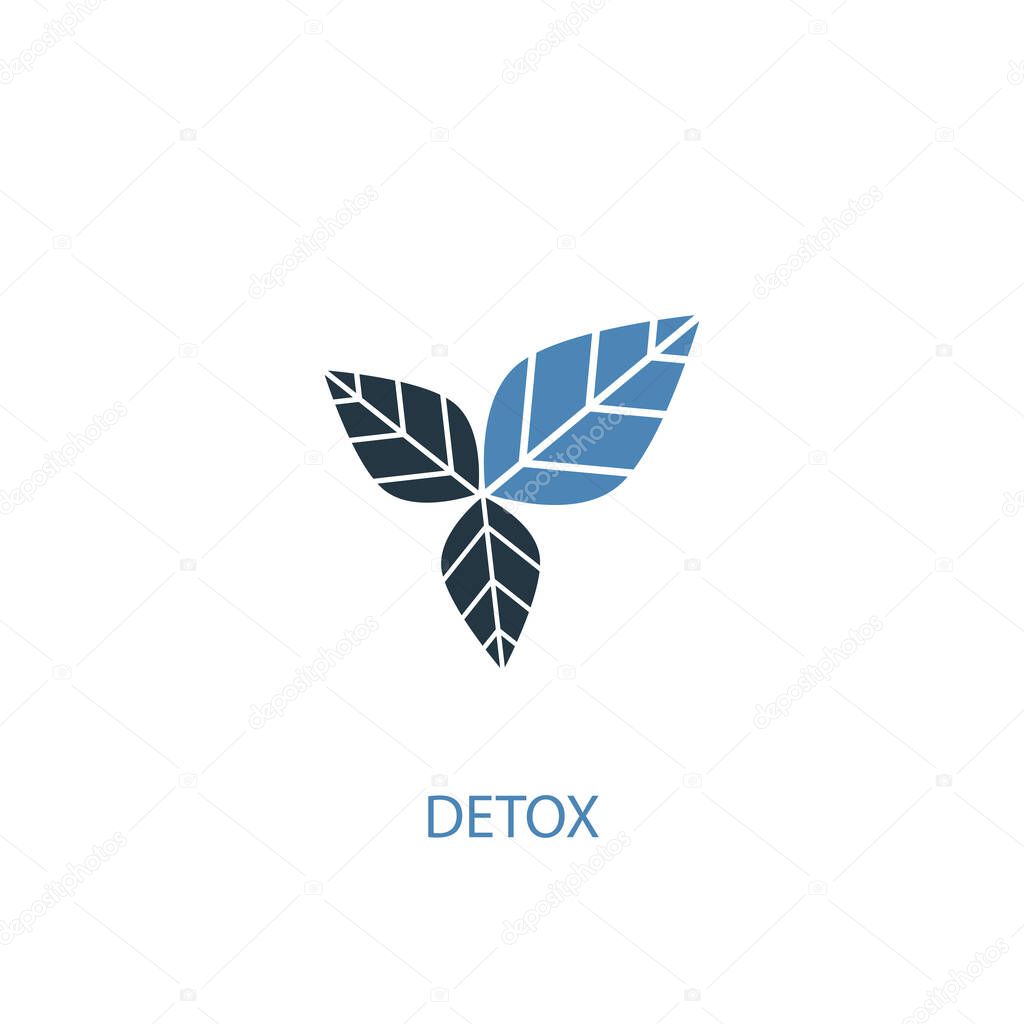 detox concept 2 colored icon. Simple blue element illustration. detox concept symbol design. Can be used for web and mobile