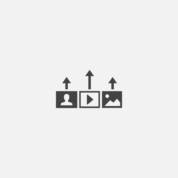 Content strategy base icon. Simple sign illustration. Content strategy symbol design. Can be used for web and mobile — 스톡 벡터